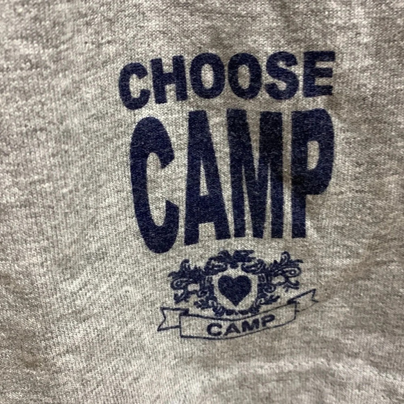 Choose Camp Soffe Gray Shorts with Navy Letters Size Girls Medium - Picture 2 of 4
